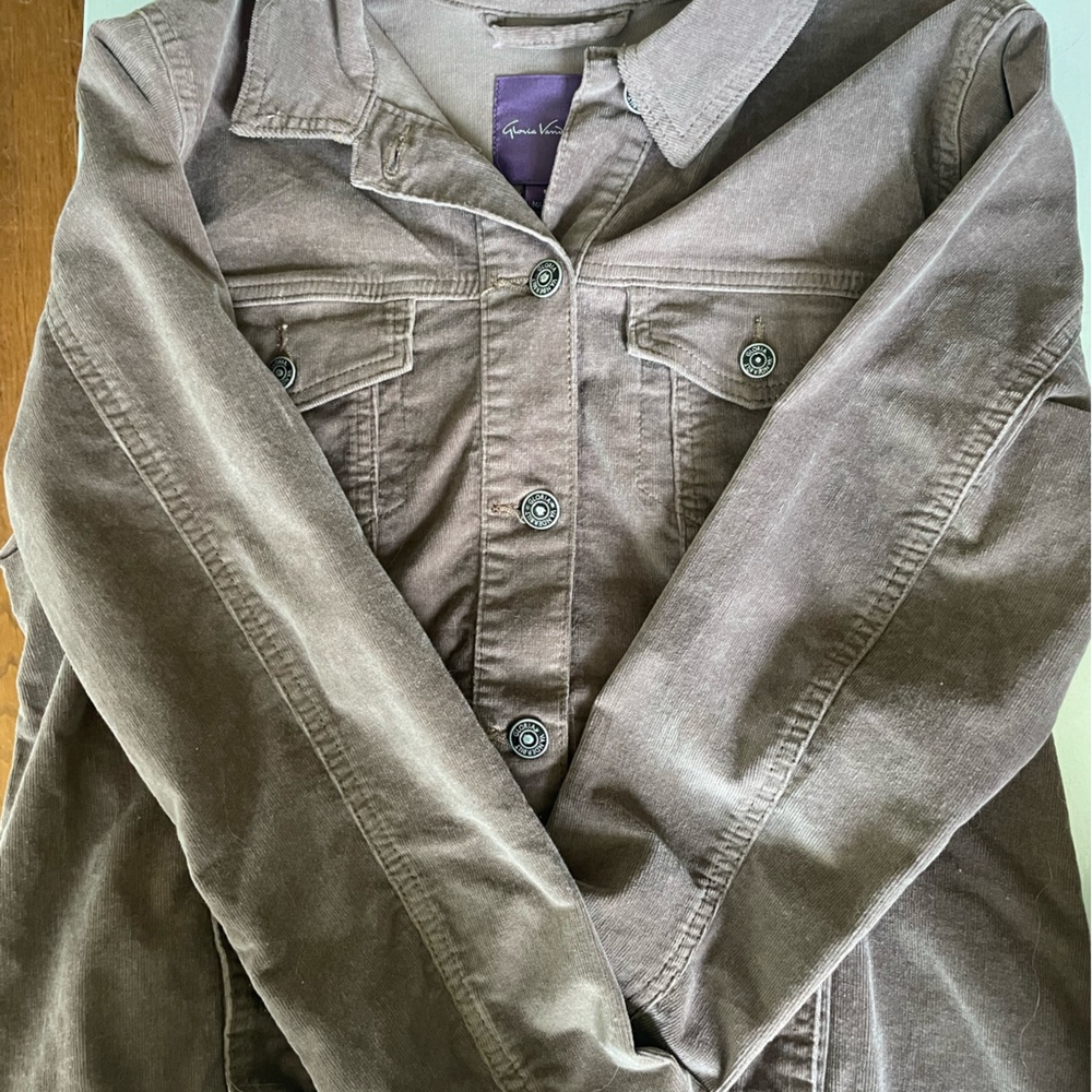 Light brown corduroy button up jacket